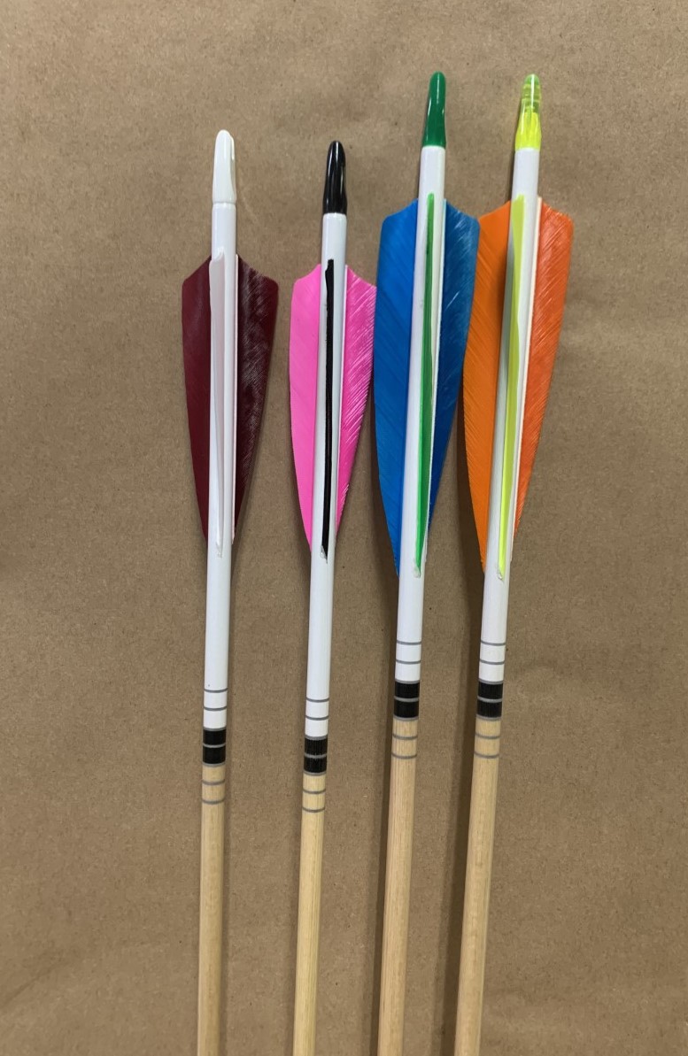 x8 traditional wooden arrow 46-50# 