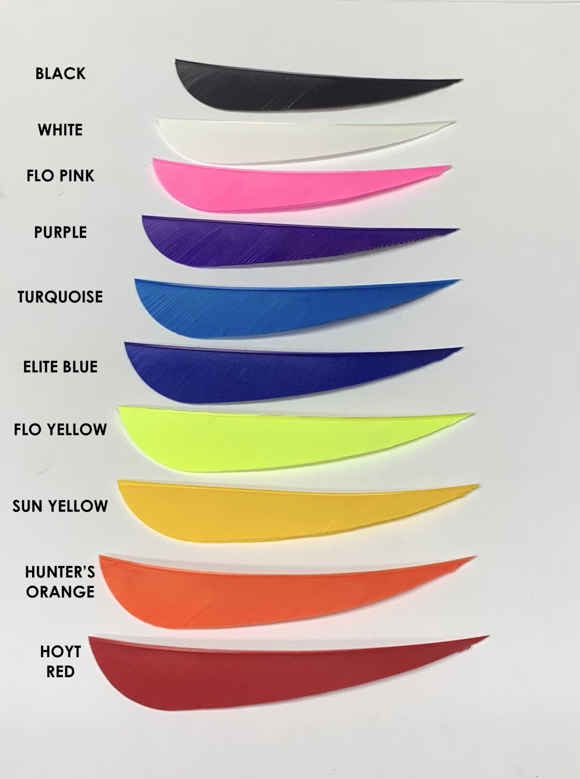 Details about   50PCS 4 inch Fluorescent Green Parabolic Fletches Fletching Feathers RW LW 
