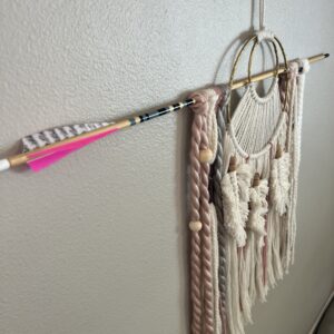 Pink & Cream Yarn Wall Hanging