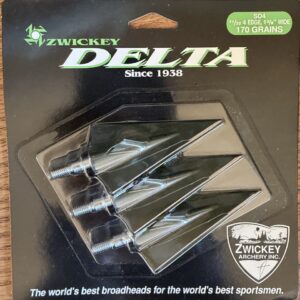 Zwickey Delta 4 Blade 11/32″ 170 Gr Screw-In Broadheads – 3 Pk