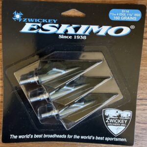 Zwickey Eskimo 4 Blade 11/32″ 135 Gr Screw-In Broadheads – 3 Pk