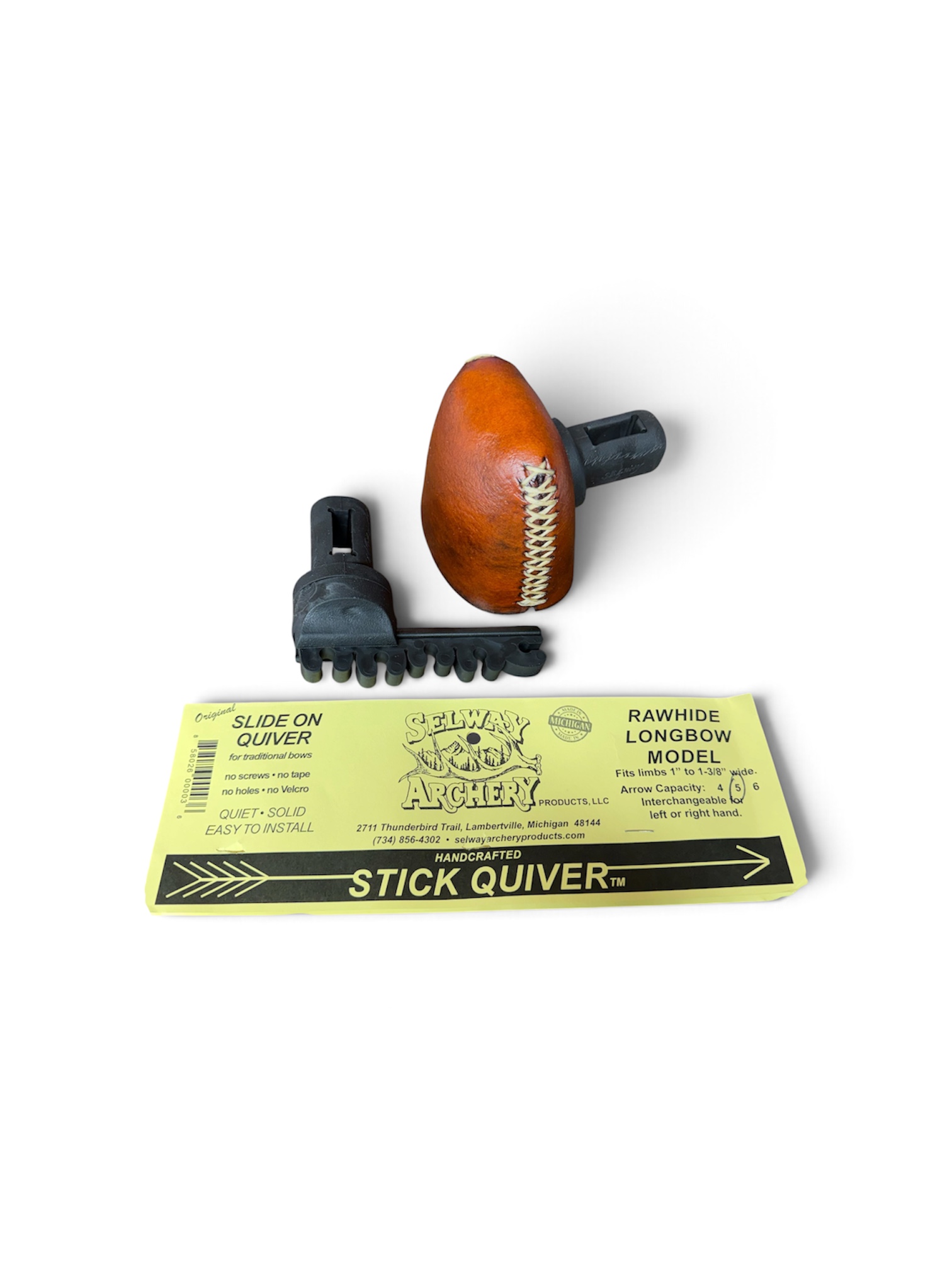 Selway Rawhide Slide-On Longbow 5 Arrow Quiver